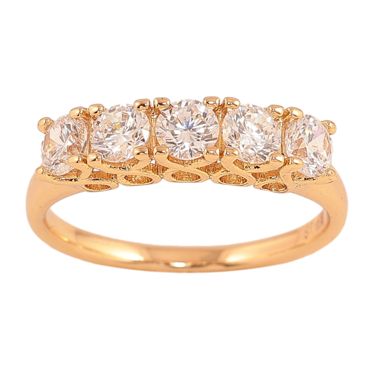 Кольцо Xuping цвет Позолота 18K "Дорожка кристаллов" фото №11