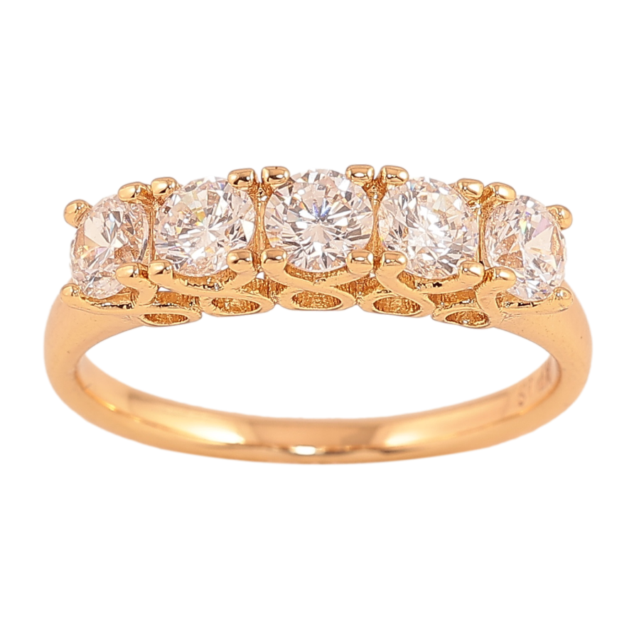 Кольцо Xuping цвет Позолота 18K "Дорожка кристаллов" фото №1