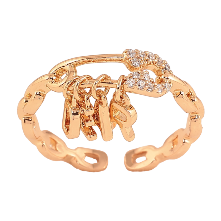 Кольцо Xuping цвет Позолота 18K "Булавка с подвесками Dear" фото №9