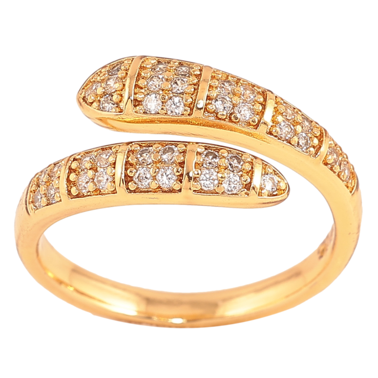 Кольцо Xuping цвет Позолота 18K "Узор с кристаллами" фото №7