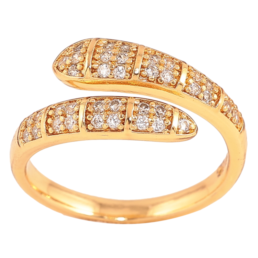 Кольцо Xuping цвет Позолота 18K "Узор с кристаллами" фото №1