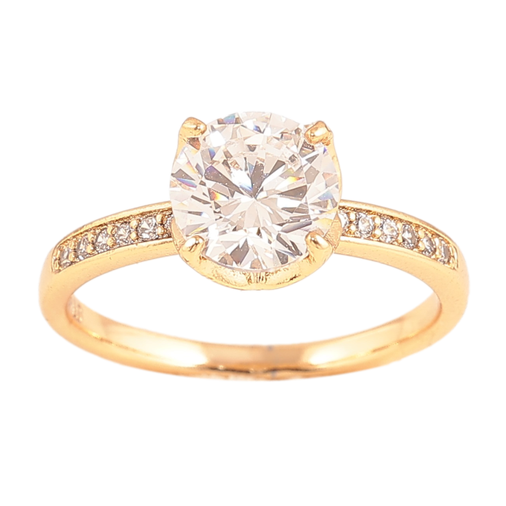 Кольцо Xuping цвет Позолота 18K "Узор с кристаллами" ø 8мм фото №3 Кольцо Xuping цвет Позолота 18K "Узор с кристаллами" ø 8мм фото №3