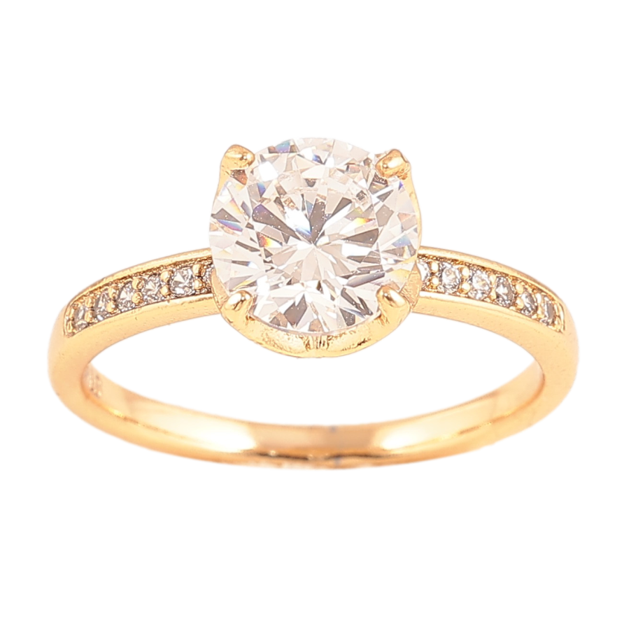 Кольцо Xuping цвет Позолота 18K "Узор с кристаллами" ø 8мм фото №1