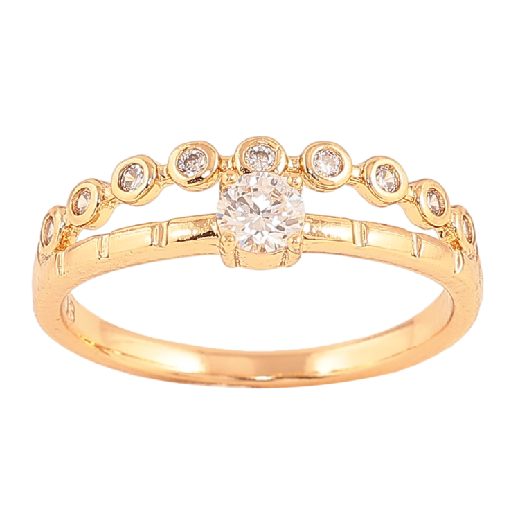 Кольцо Xuping цвет Позолота 18K "Узор с кристаллами" фото №20