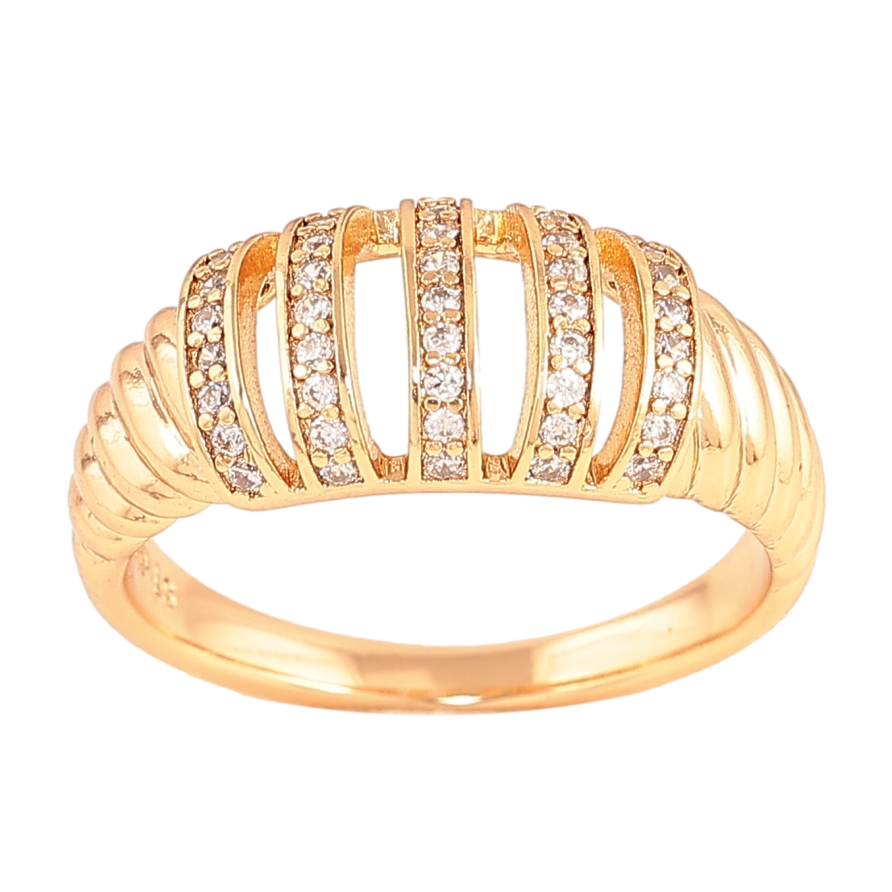 Кольцо Xuping цвет Позолота 18K "Узор с кристаллами" фото №1