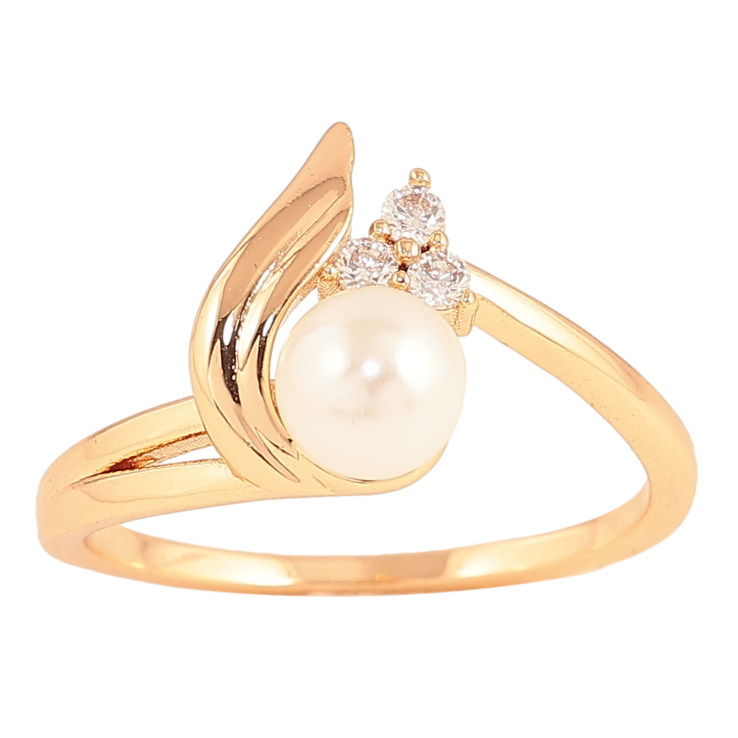 Кольцо Xuping цвет Позолота 18K "Узор с кристаллами и жемчужиной" фото №18