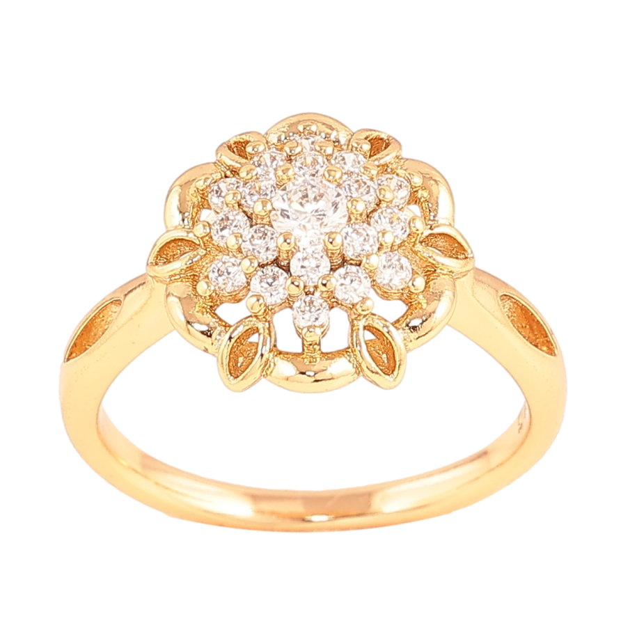 Кольцо Xuping цвет Позолота 18K "Цветок с кристаллами" фото №1