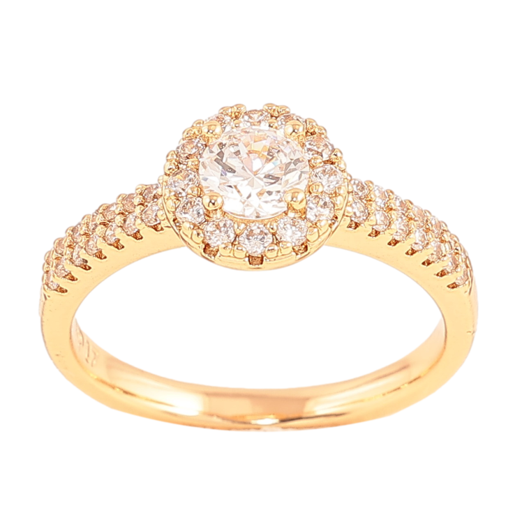 Кольцо Xuping цвет Позолота 18K "Узор с кристаллами" фото №17