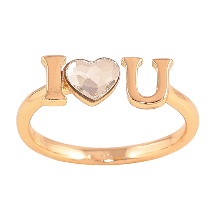 Каблучка Xuping колір Позолота 18K "I Love You" фото №17