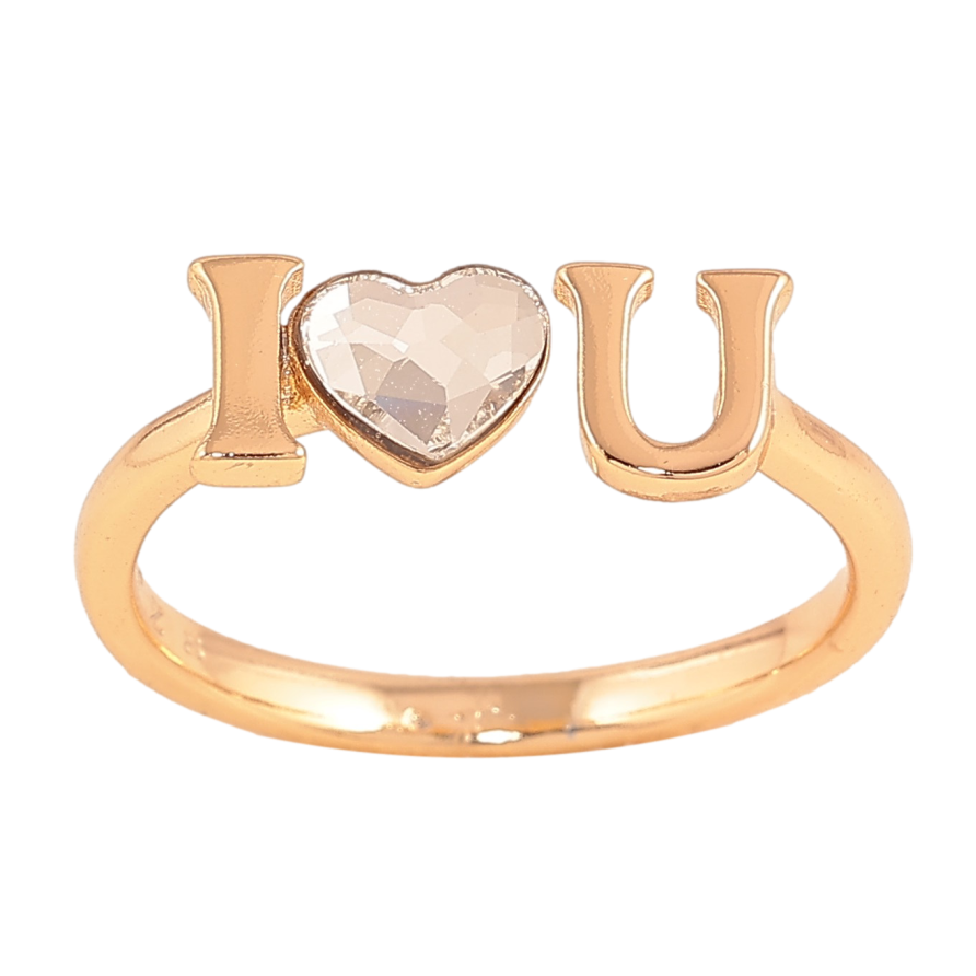 Каблучка Xuping колір Позолота 18K "I Love You" фото №1 Каблучка Xuping колір Позолота 18K "I Love You" фото №1