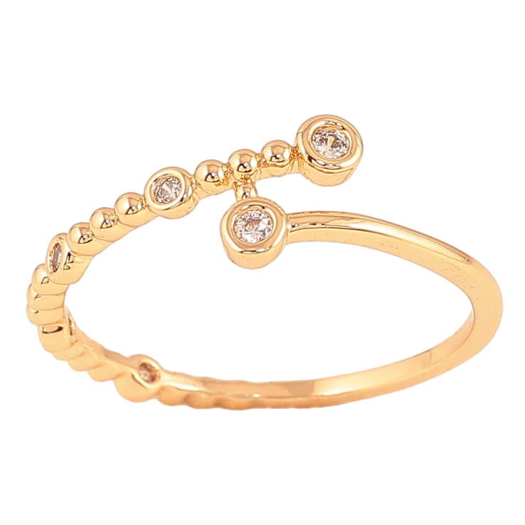 Каблучка Xuping колір Позолота 18K "Візерунок з кристалами" фото №24