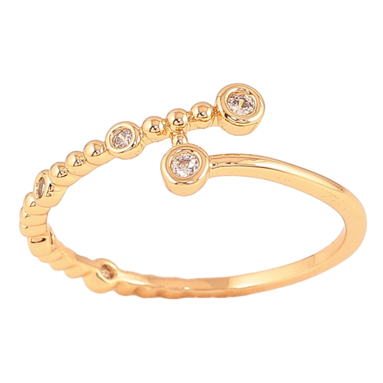 Кольцо Xuping цвет Позолота 18K "Узор с кристаллами" фото №8