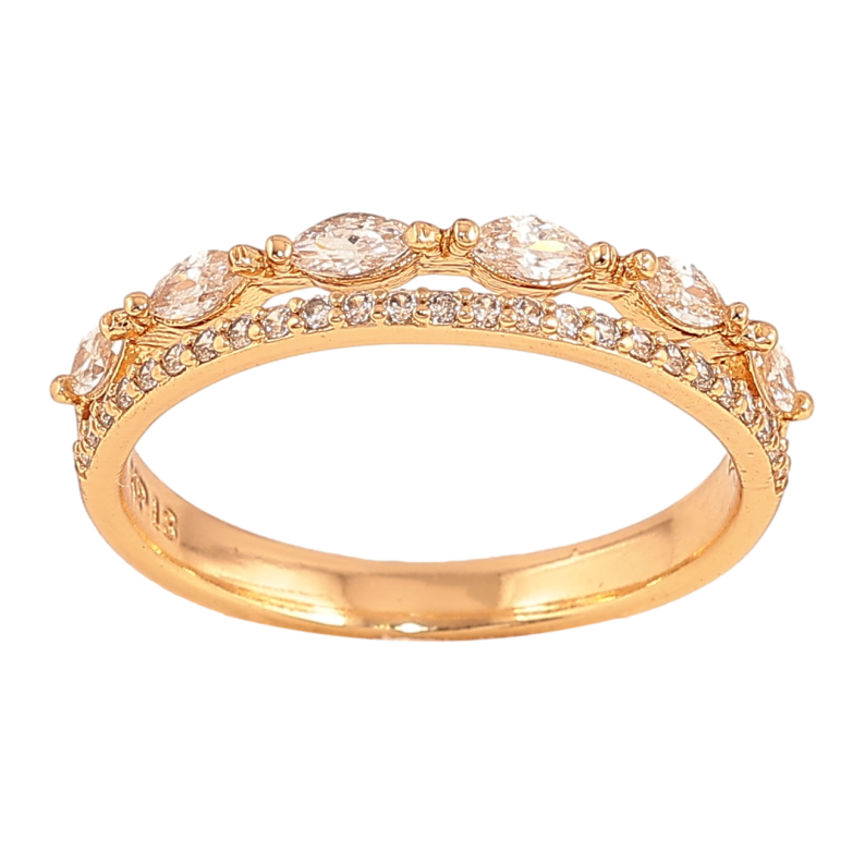 Каблучка Xuping колір Позолота 18K "Візерунок з кристалами" фото №1 Каблучка Xuping колір Позолота 18K "Візерунок з кристалами" фото №1