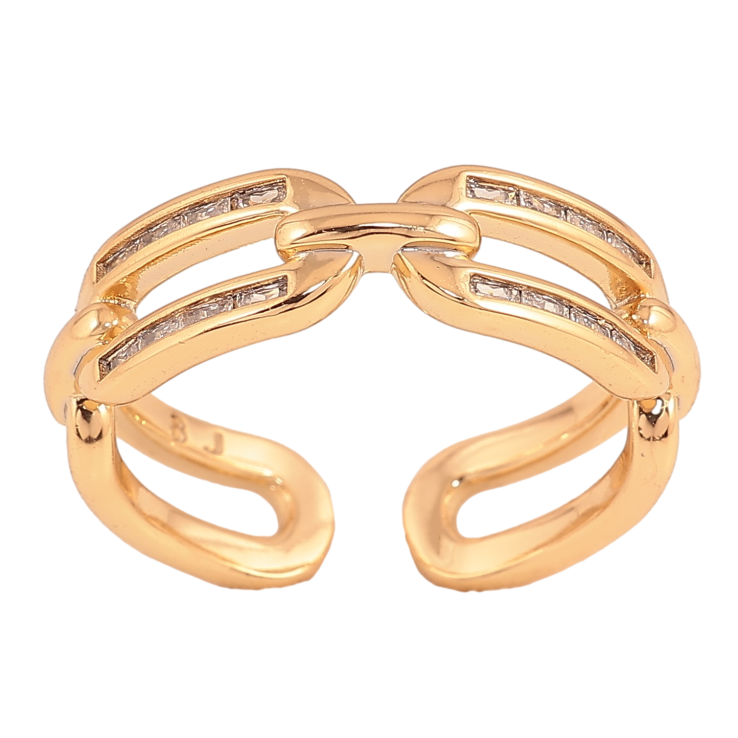 Каблучка Xuping колір Позолота 18K "Візерунок з кристалами" фото №9 Каблучка Xuping колір Позолота 18K "Візерунок з кристалами" фото №9