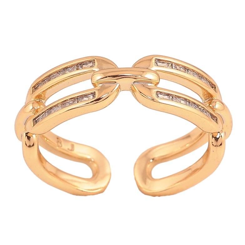 Кольцо Xuping цвет Позолота 18K "Узор с кристаллами" фото №1 Кольцо Xuping цвет Позолота 18K "Узор с кристаллами" фото №1