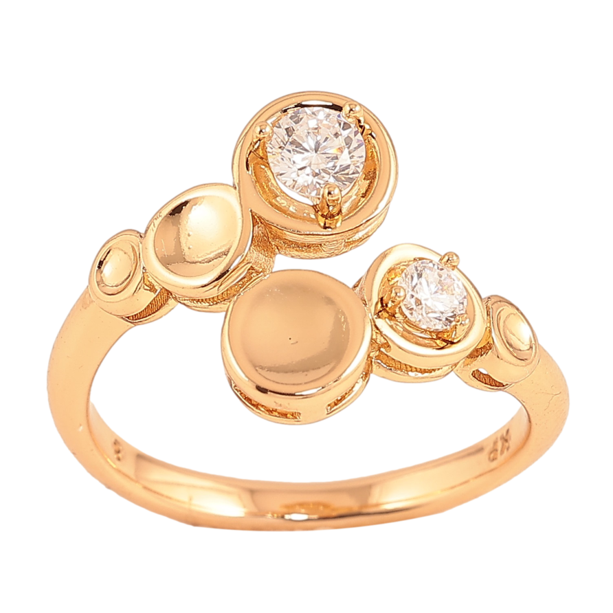 Каблучка Xuping колір Позолота 18K "Візерунок з кристалами" фото №1