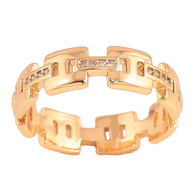 Кольцо Xuping цвет Позолота 18K "Узор с кристаллами" фото №1