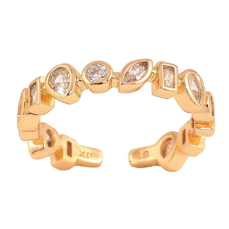 Каблучка Xuping колір Позолота 18K "Візерунок з кристалами" фото №23 Каблучка Xuping колір Позолота 18K "Візерунок з кристалами" фото №23