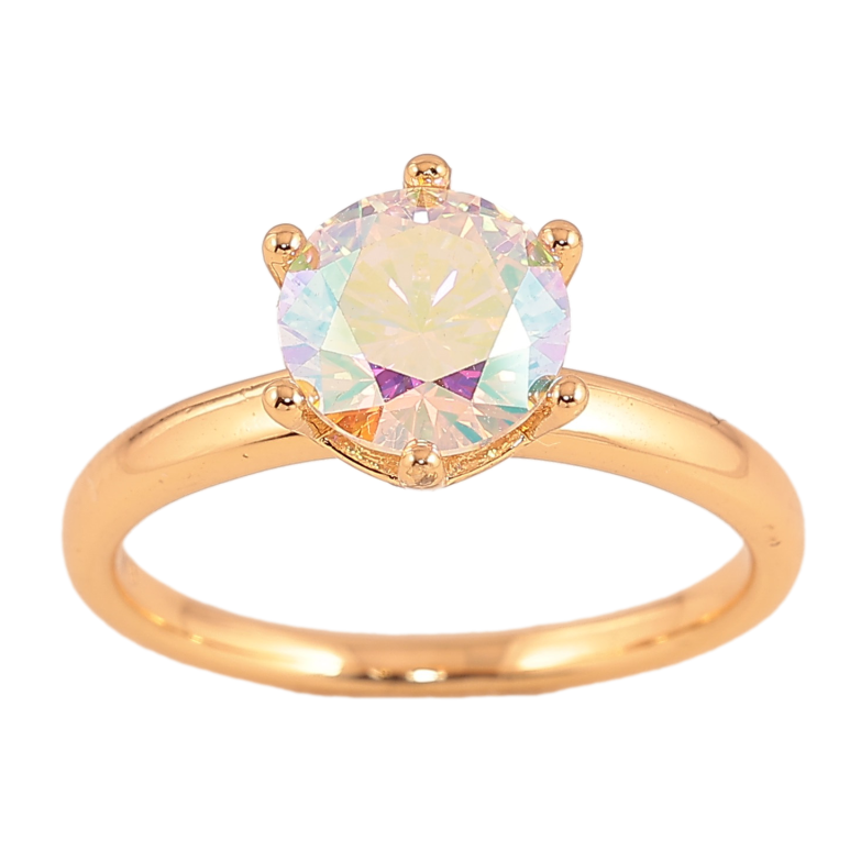 Кольцо Xuping цвет Позолота 18K "Радужный кристалл" ø 8мм фото №12