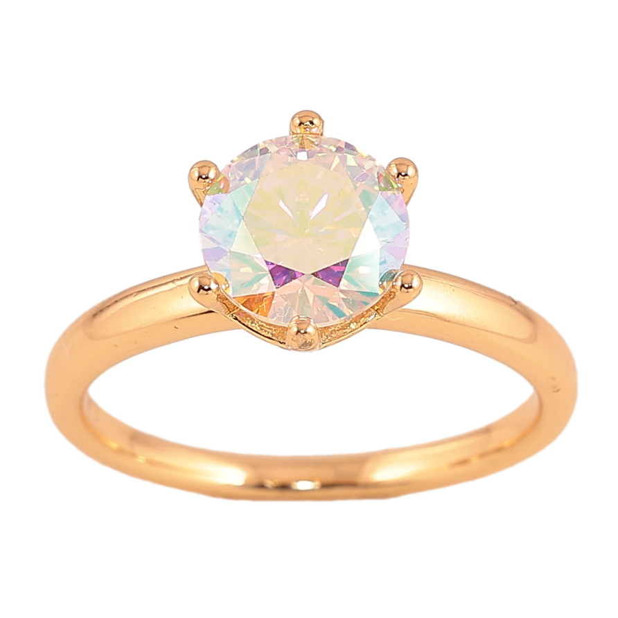 Кольцо Xuping цвет Позолота 18K "Радужный кристалл" ø 8мм фото №1