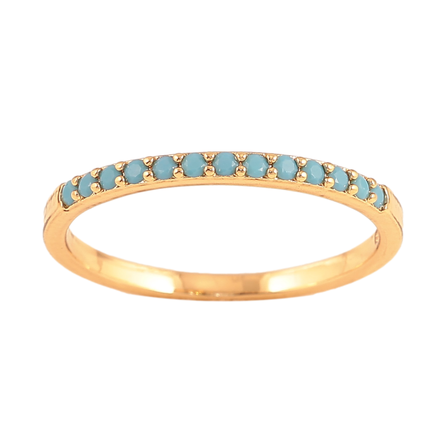 Кольцо Xuping цвет Позолота 18K "Дорожка голубых кристаллов" фото №1