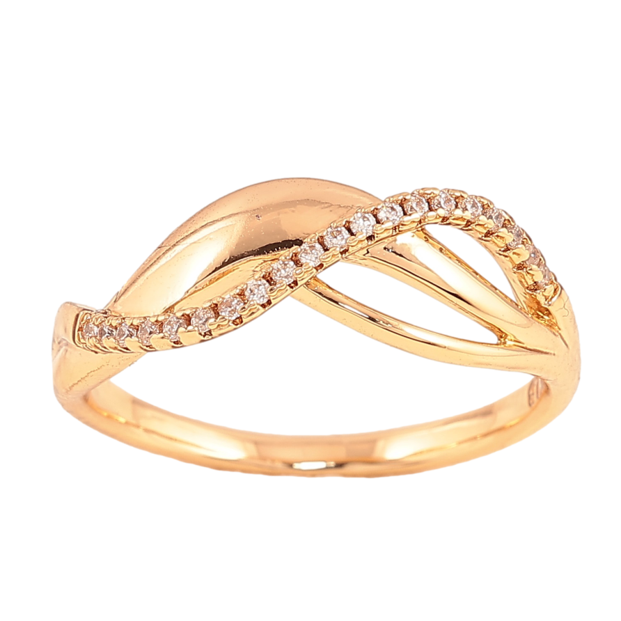 Кольцо Xuping цвет Позолота 18K "Узор с кристаллами" фото №1 Кольцо Xuping цвет Позолота 18K "Узор с кристаллами" фото №1