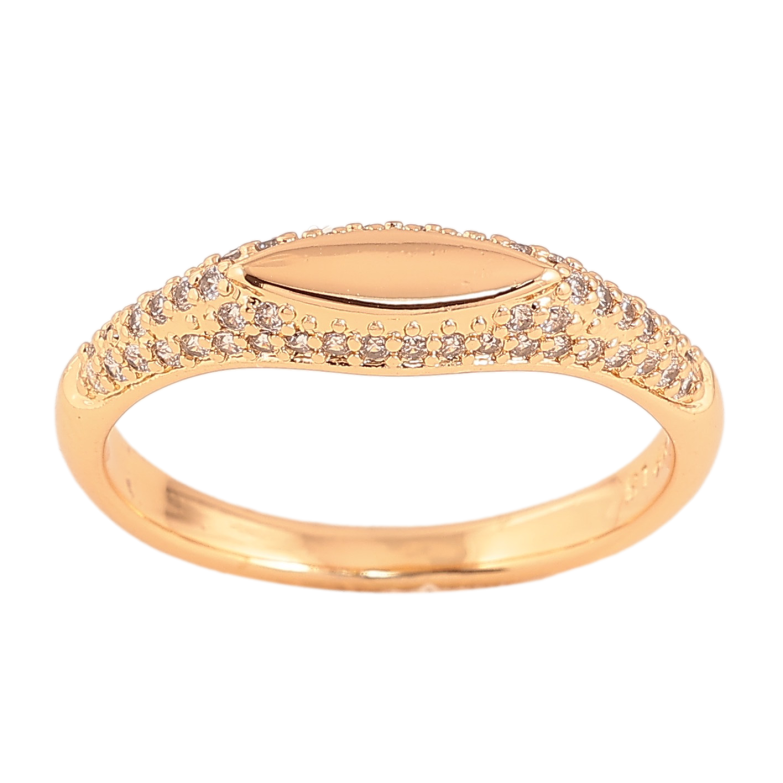 Каблучка Xuping колір Позолота 18K "Візерунок з кристалами" фото №1