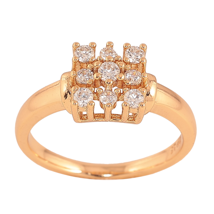 Каблучка Xuping колір Позолота 18K "Візерунок з кристалами"  фото №18