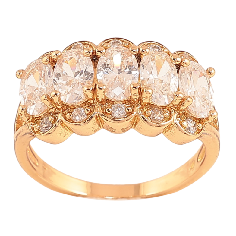 Кольцо Xuping цвет Позолота 18K "Узор с кристаллами"  фото №1