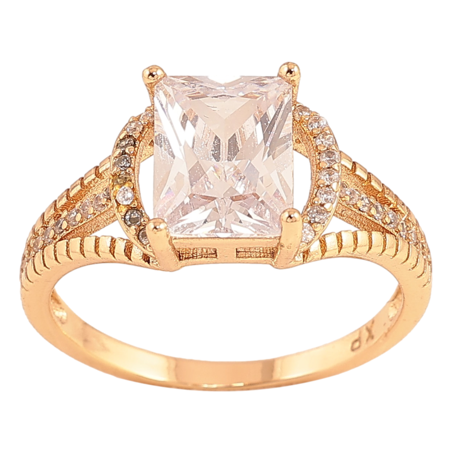 Кольцо Xuping цвет Позолота 18K "Узор с кристаллами" фото №1