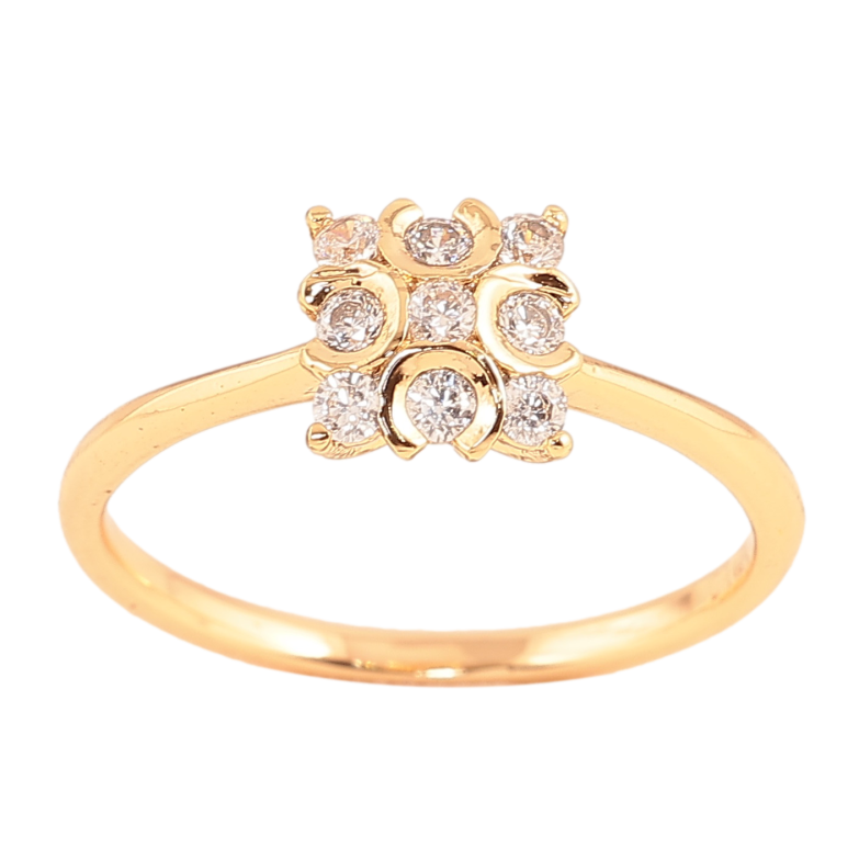 Кольцо Xuping цвет Позолота 18K "Узор с кристаллами" фото №14