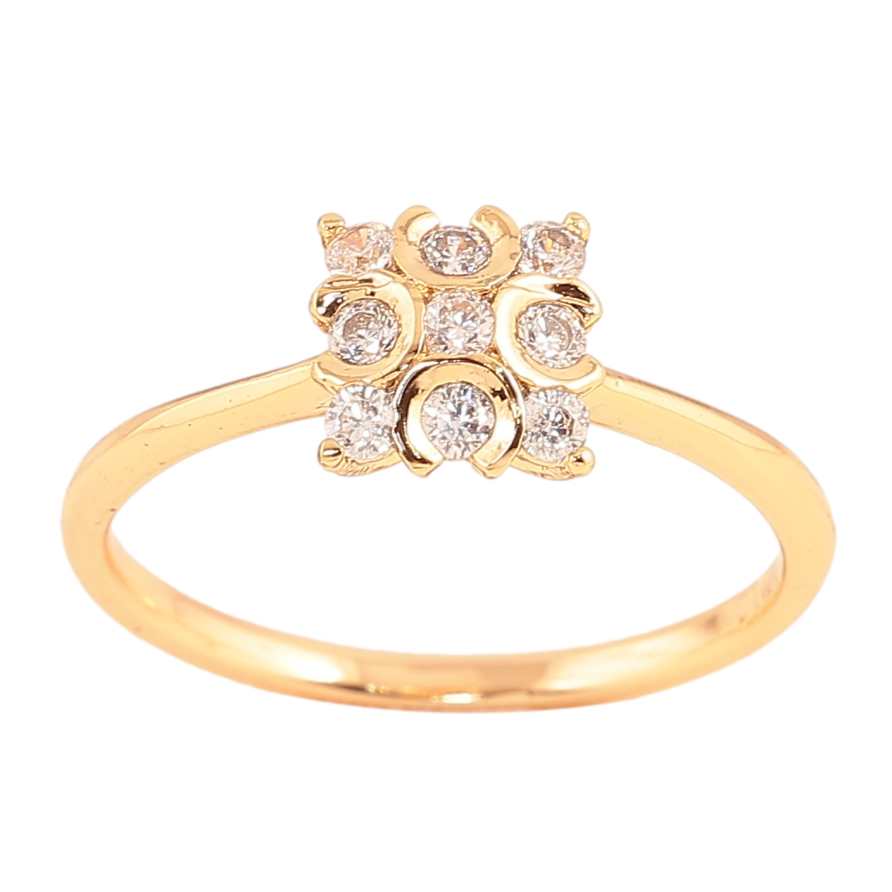 Каблучка Xuping колір Позолота 18K "Візерунок з кристалами" фото №1