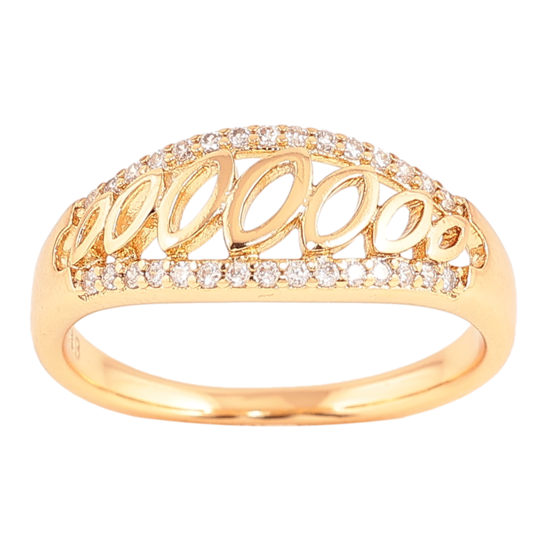 Кольцо Xuping цвет Позолота 18K "Узор с кристаллами" фото №1