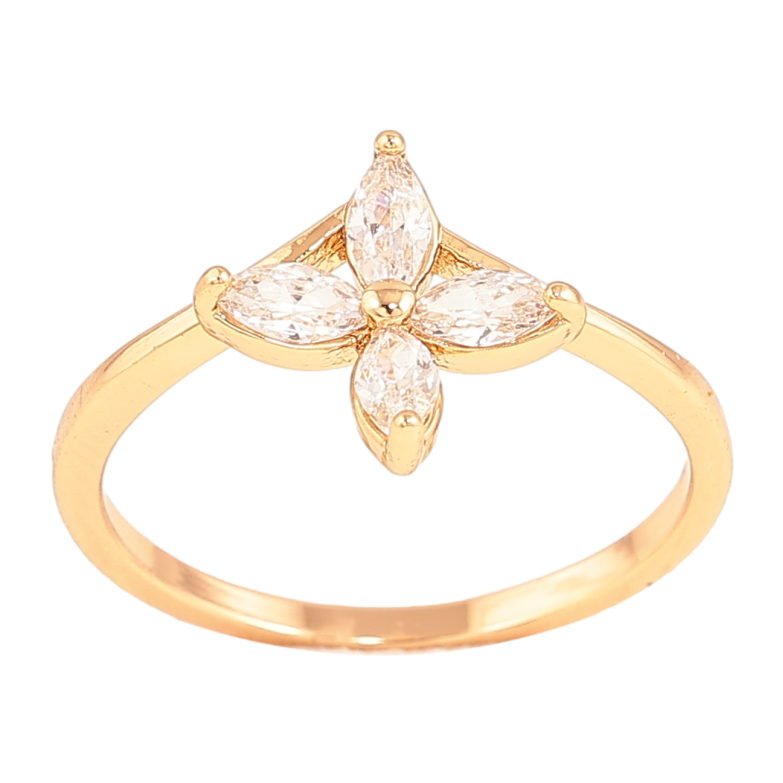 Кольцо Xuping цвет Позолота 18K "Кристальный цветок" фото №1