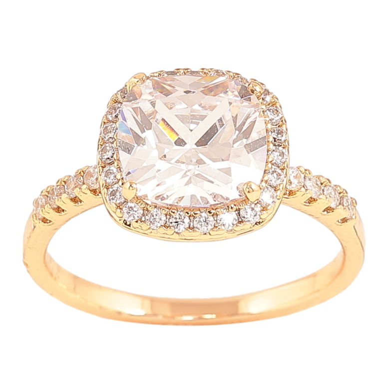 Кольцо Xuping цвет Позолота 18K "Узор с кристаллами" фото №1