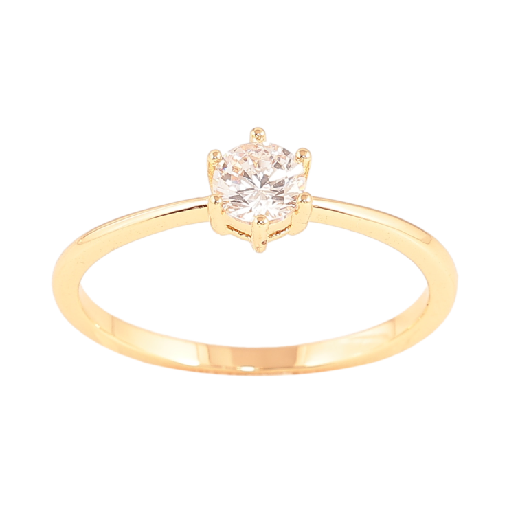 Каблучка Xuping колір Позолота 18K "Кристал" ø 5мм фото №6