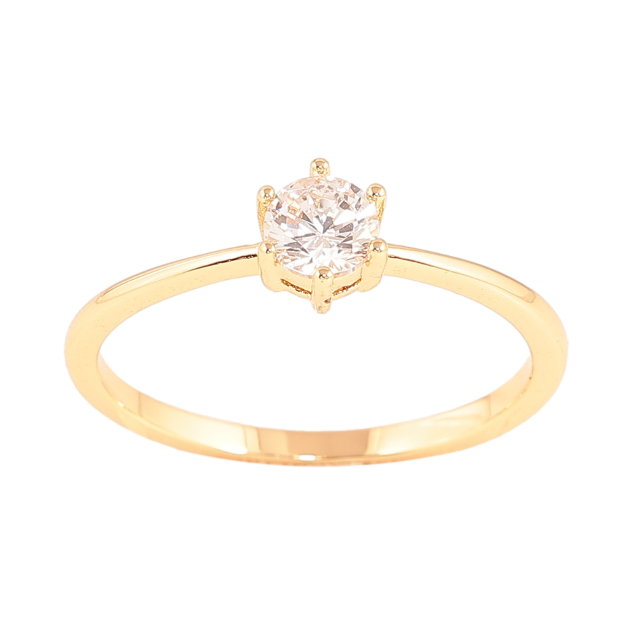 Каблучка Xuping колір Позолота 18K "Кристал" ø 5мм фото №1