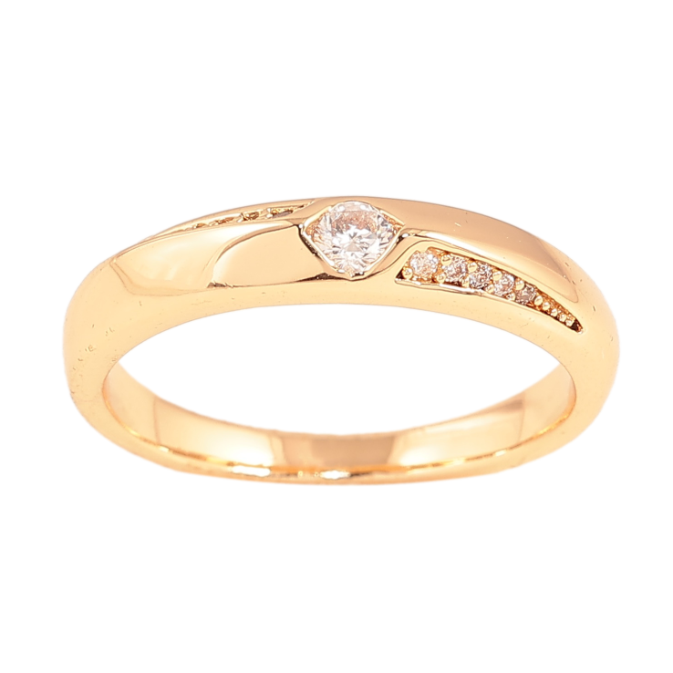 Каблучка Xuping колір Позолота 18K "Візерунок з кристалами" фото №2