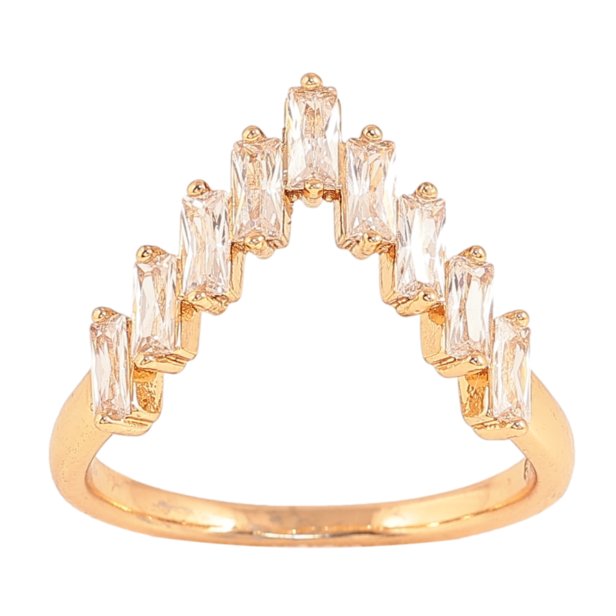 Каблучка Xuping колір Позолота 18K "Візерунок з кристалами" фото №1