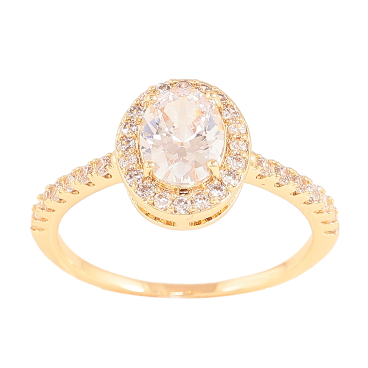 Каблучка Xuping колір Позолота 18K "Візерунок з кристалами" фото №16