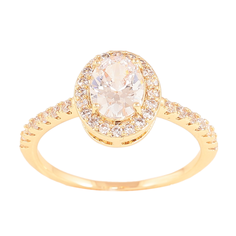 Кольцо Xuping цвет Позолота 18K "Узор с кристаллами" фото №1