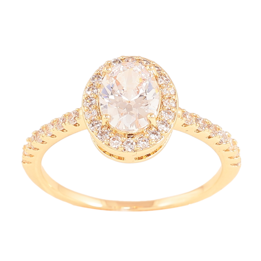 Каблучка Xuping колір Позолота 18K "Візерунок з кристалами" фото №1