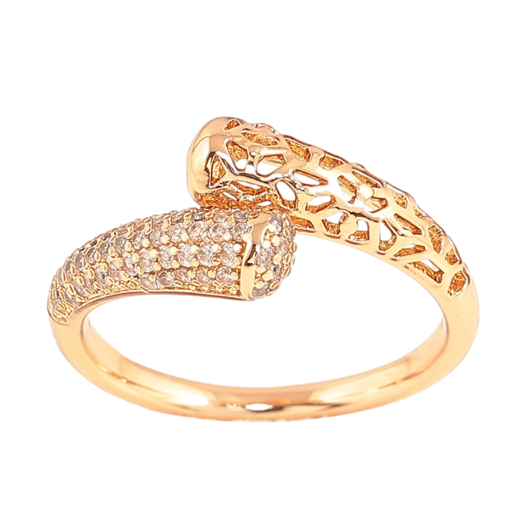 Каблучка Xuping колір Позолота 18K "Візерунок з кристалами" фото №23
