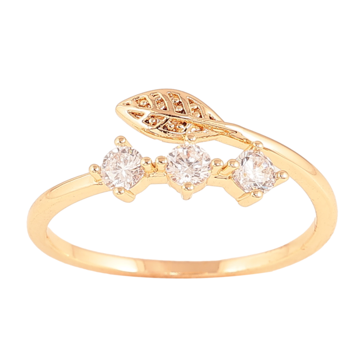 Каблучка Xuping колір Позолота 18K "Візерунок з кристалами" фото №18