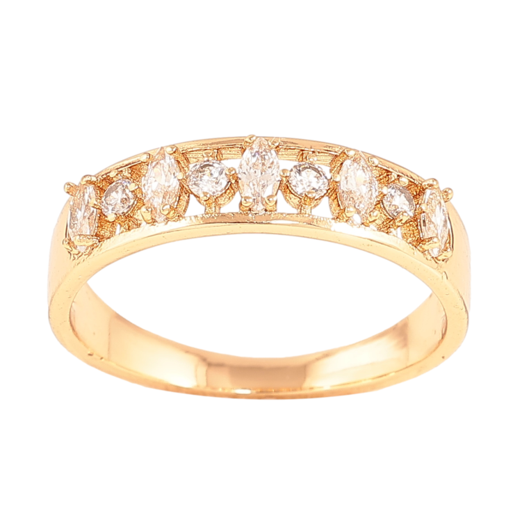 Каблучка Xuping колір Позолота 18K "Візерунок з кристалами" фото №21