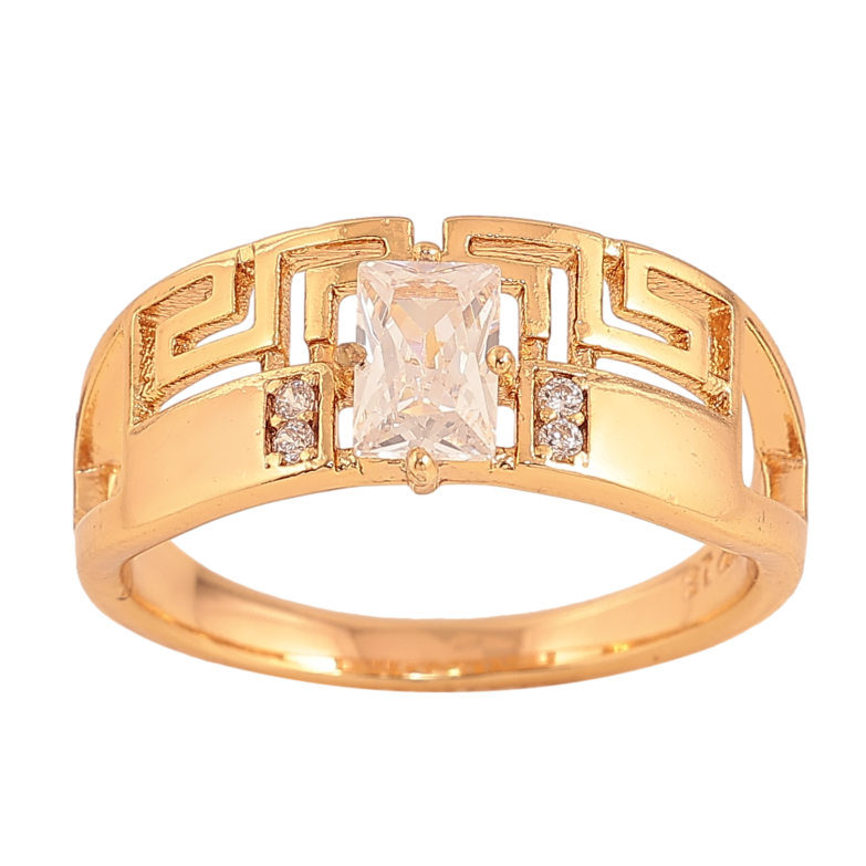 Каблучка Xuping колір Позолота 18K "Візерунок з кристалами"  фото №1