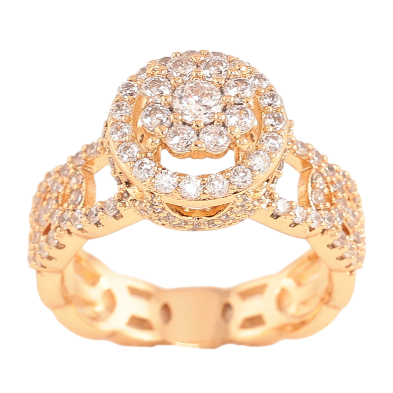 Кольцо Xuping цвет Позолота 18K "Инкрустация кристаллами" фото №1