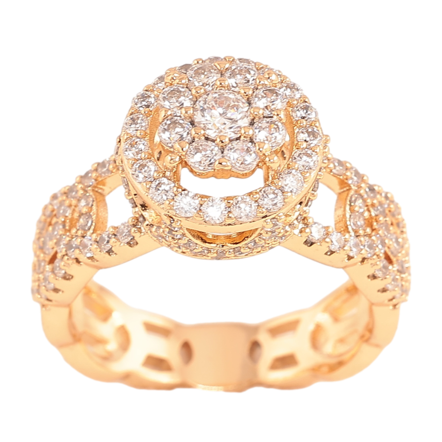 Каблучка Xuping колір Позолота 18K "Інкрустація кристалами" фото №1