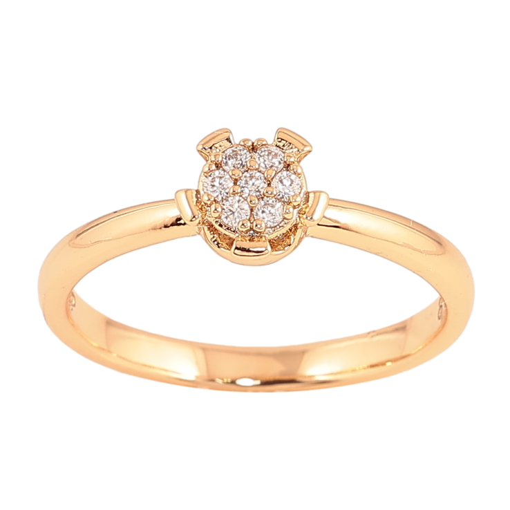 Кольцо Xuping цвет Позолота 18K "Узор с кристаллами" фото №2