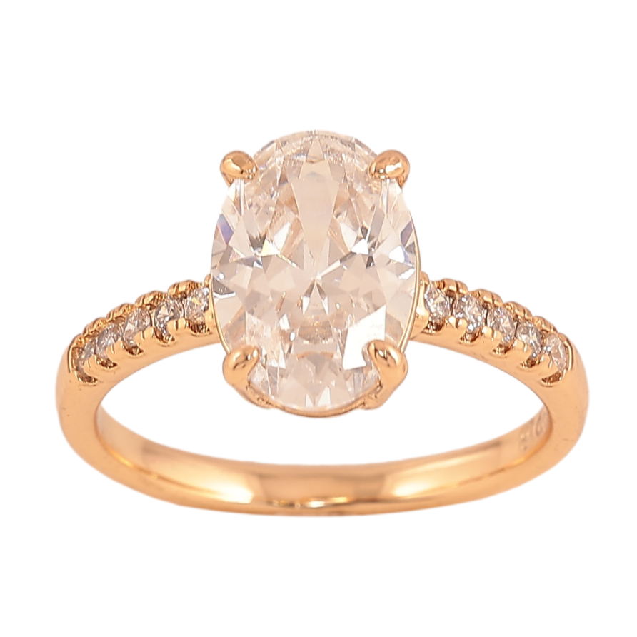 Каблучка Xuping колір Позолота 18K "Візерунок з кристалом" фото №1